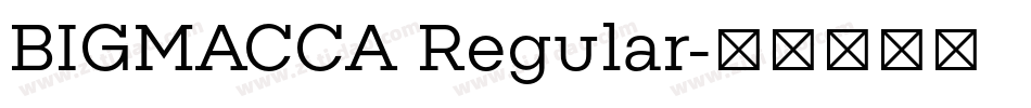 BIGMACCA Regular字体转换
